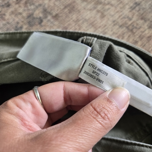 Madewell The Curvy Perfect Vintage Straight Workwear Pants Olive Green Size 27 - Picture 6 of 8